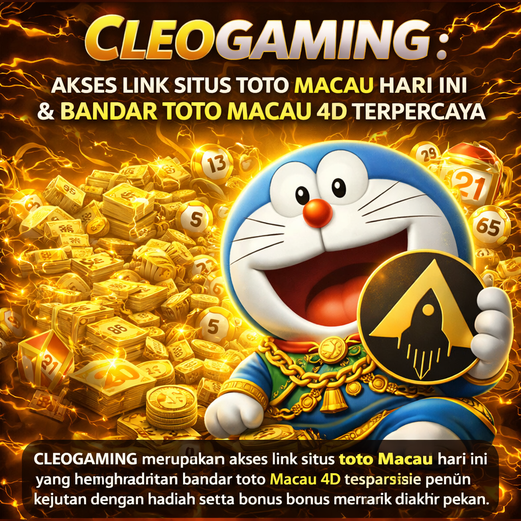 CLEOGAMING merupakan akses link situs toto Macau hari ini yang menghadirkan bandar toto Macau 4D terpercaya penuh kejutan dengan hadiah serta bonus bonus menarik diakhir pekan.